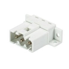 vidlice do plošného spoje, 3-pól, vertikální, gesis mini, bílý