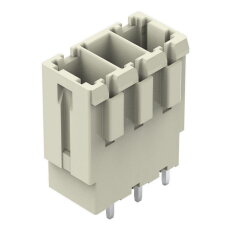 Konektor s pájecími piny THT pájecí kontakt 1,0x1,2 mm rovné světle šedá 3pól.