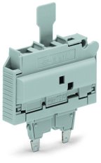 Pojistkový modul, se sponkou, pro trubičkové pojistky 1/4x1 1/4 mm, šedá