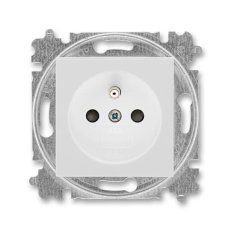 ABB LEVIT Zásuvka s ochranným kolíkem s clonkami šedá/bílá 5519H-A02357 16