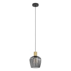 Závěsné svítidlo EMPOLI E27 černá/mosaz 1X40W IP20 EGLO 901036