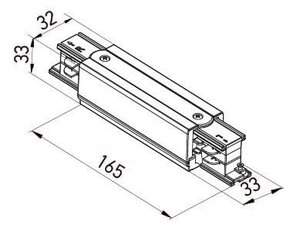 TRACK N 3c LINEAR CONNECTOR & POWER SUPP