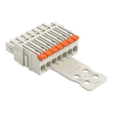 1vodičová pružinová svorkovnice, Páčka, Push-in CAGE CLAMP, Světle šedá