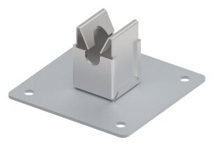 Držák vedení KLIK na kovovém podstavci na drát 8mm, StZn/Inox GROMTOR 402012