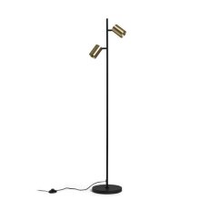 FLYNN II stojanová černá/česaná mosaz 230V GU10 2x9W RENDL R14267