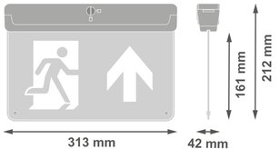 EMERGENCY EXIT SIGN E 0.7W 30M 3H EM/AC AT LEDVANCE 4099854230714