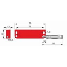 Bezpečnostní magnetický senzor AECO SMS88-P5 NO+NC HC PR