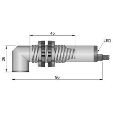 Optoelektronický senzor d18 mm AECO FT18SP-CBE 90 LC10