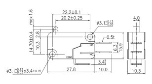 TRU COMPONENTS TC-MS20 mikrospínač TC-MS