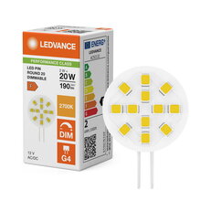 Světelný zdroj LED PIN ROUND 12 V DIM P 2W 827 G4 LEDVANCE 4099854762727