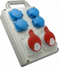 SEZ-CZ ROS 1604 D Zásuvková kombinace 2x1643+4x230v s držákem