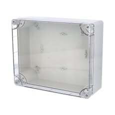 Krabice SolidBOX 68231 IP65 313x253x115mm průhledné víko hladké boky FAMATEL