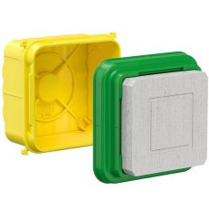 Insatlační krabice s minerálním víkem 90x90x70 mm, do betonu KAISER 1223-22