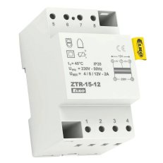 Zvonkový transformátor, 12V, 15VA ZTR-15-12 ELKO EP 8595188139281