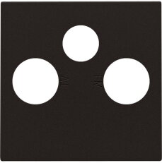 Středový kryt TV+R+SAT-DARK BROWN NIKO 124-69551