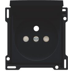 Kryt zásuvky 28,5mm s víčkem a dětskou pojistkou-BLACK COATED NIKO 161-66603