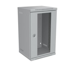 Nástěnný rozvaděč 10" 9U RAL 7035 skleněné dveře SOLARIX 86110301