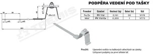 Podpěra vedení pod tašky PV 11d (FeZn) TREMIS V178