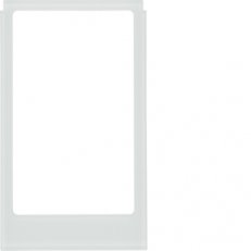 Designový rám pro KNX Touch Control 3,5, velký otvor, ostré hrany, sklo, bílá