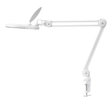 Stolní lupa s osvětlením LED, 8D, 3X, se svorkou, bílá FK TECHNICS 4738795