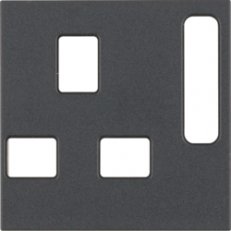 Centrální díl pro zásuvku British standard, S.1/B.x, antracit, mat 3313071606