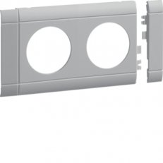 Přístrojový rámeček dvojzásuvky 80mm, sv. šedá TEHALIT GB080207035