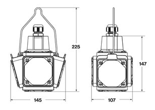Zásuvkový závěsný box PowerBOX  IP44 4x230V FAMATEL pb140