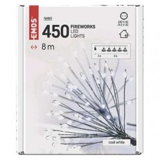 LED světelný řetěz svítící trsy, nano, 8 m, vnitřní, studená bílá, časovač