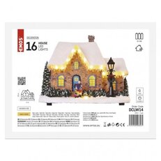 LED vánoční domek, 20,5 cm, 3x AA, vnitřní, teplá bílá EMOS DCLW14