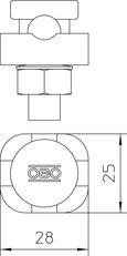 OBO 5001 DIN-FT Propojovací svorka pro kruhový vodič 8-10mm Ocel žár.zinek