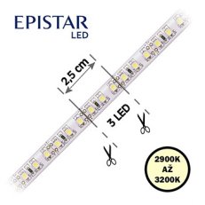 LED pásek 120LED/m 2835 IP65 2800-2900 K bílá 12V 10m FK TECHNICS 4738243-60
