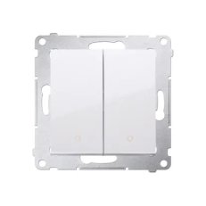 Dvojitý dvojpólový spínač 16AX 250V, bílá KONTAKT SIMON DW22A.01/11