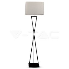 Designer Floor Lamp With Ivory Lampshade