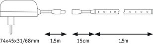 SimpLED Strip sada 1,5m 5W teplá bílá s krytím PAULMANN 78953