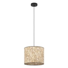 Závěsné svítidlo EGLO BUTTERBURN 1xE27 černá/béžová s břízovými listy 1X25W IP20