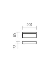 Nástěnné svítidlo EVEN AP M LED SMD 6W IP54 MW 3000K REDO 9152