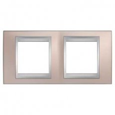 Unica Top rámeček dvojnásobný Onyx Copper/Aluminium SCHNEIDER MGU66.004.096