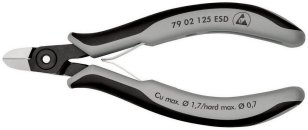 Přesné boční štípací kleště na elektroniku ESD 125 mm KNIPEX 79 02 125 ESD