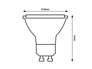 Světelný zdroj SMD LED, GU10, 6W, 500lm, 3000K RABALUX 79044