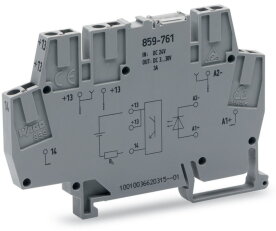 859-761 Modul s optočlenem 24 V DC, Šedá