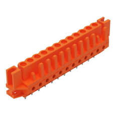Pružinová svorkovnice THT rovná 5,08 mm oranžová 12pól. WAGO 232-172/047-000
