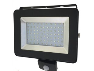 Reflektor LOFOT LED SMD 50W 6000K 4300lm IP65 černý s pohyb. senzor Bemko 105547