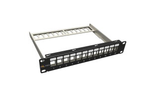 10" Neosazený univerzální panel Solarix 12 portů 1U pro keystony 24000110