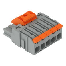 1vodičová pružinová svorkovnice, Páčka, Push-in CAGE CLAMP, Šedá