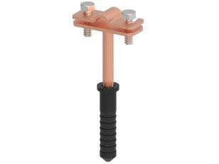 Držák vedení s hmoždinkou L100, drát 8/10mm, hmoždinka 60mm, Cu GROMTOR 311114