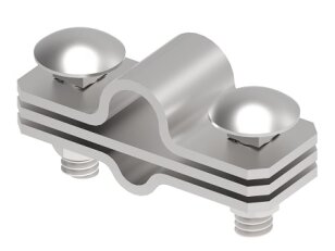 Spojovací svorka na drát, pásku a tyč d16mm, 8/10mm, páska 40mm, V2A 110113