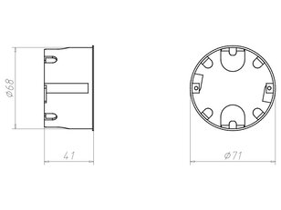 Krabice přístrojová pro tenké bednění hl.41 mm, do dutých stěn KAISER 9068-04