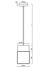 Závěsné svítidlo ALKOR P3 25W IP40  ON/OFF SKLO OPAL bílá OSMONT ALK52179