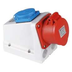 Kombinovaná zásuvka francouzská 5x16A/IP44 TP ELECTRIC 516-6-ZVZ