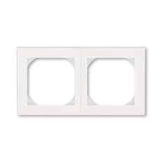 LEVIT M Dvojrámeček s otvorem 55x55 perleťová/ledová bílá ABB 3901H-A05520 68